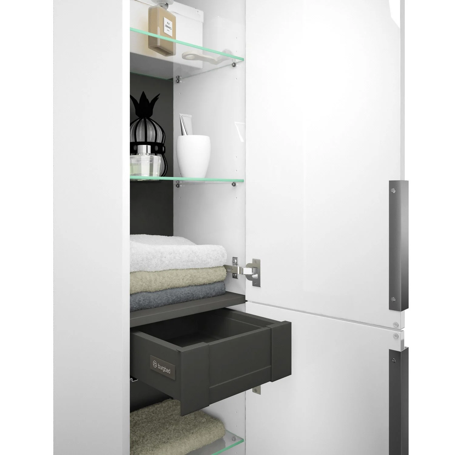 burgbad Eqio Hochschrank 35 x 32 x 176 cm Rechts, mit Griff G0146 Bild 3