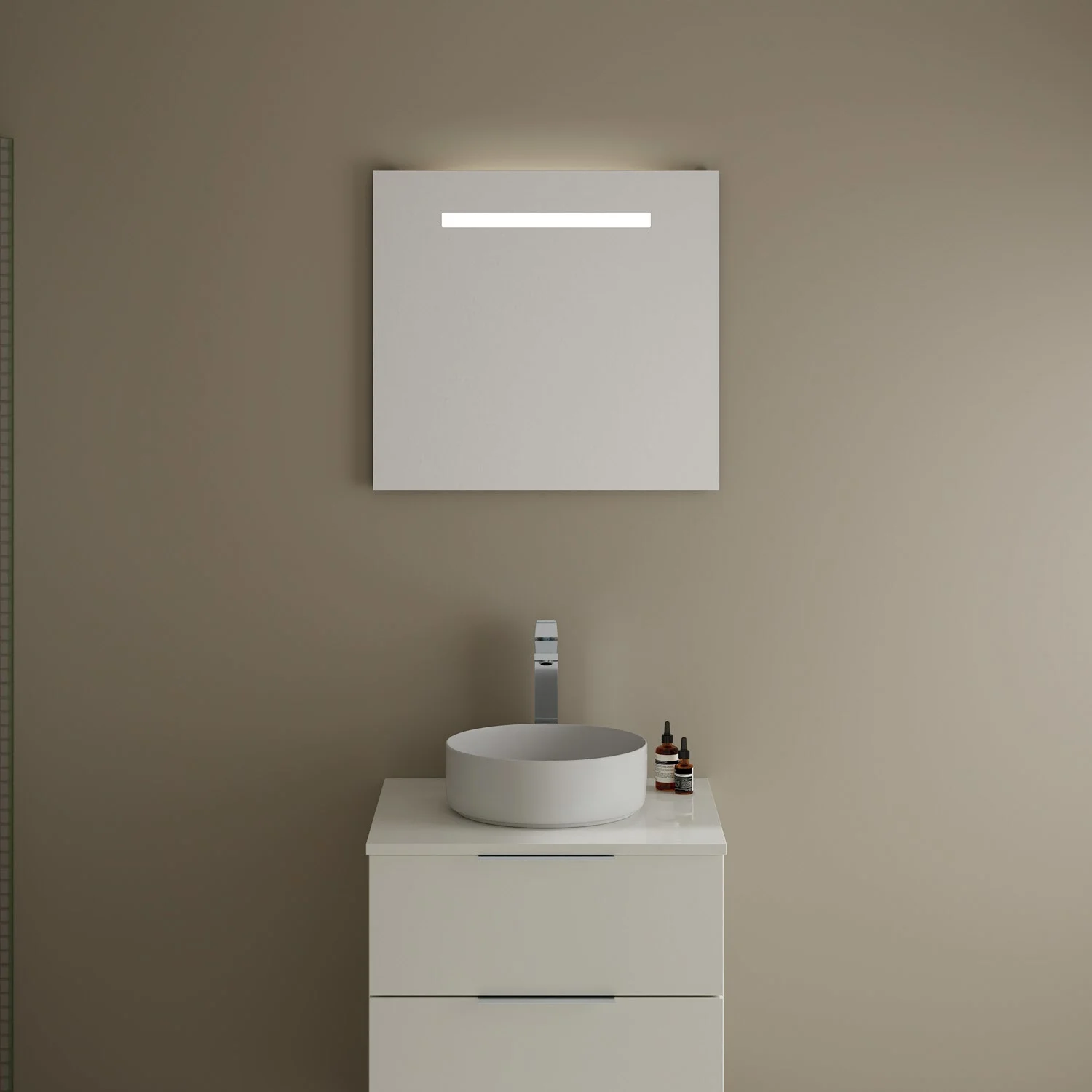 burgbad Eqio Badspiegel mit LED Beleuchtung in Chromoptik – 65 x 60 cm Bild 5