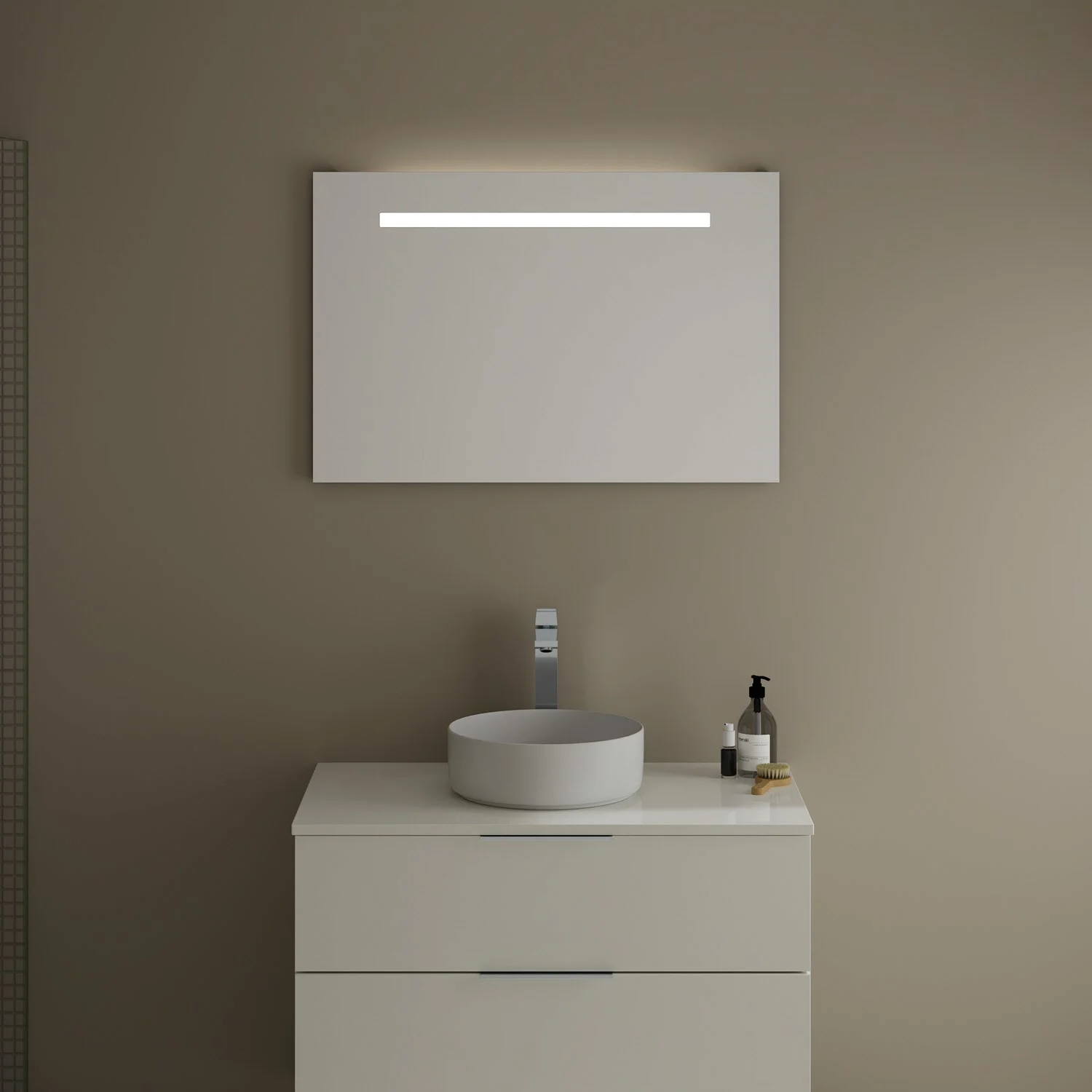 burgbad Eqio Badspiegel mit LED Beleuchtung in Chromoptik, 90 x 60 cm Bild 5