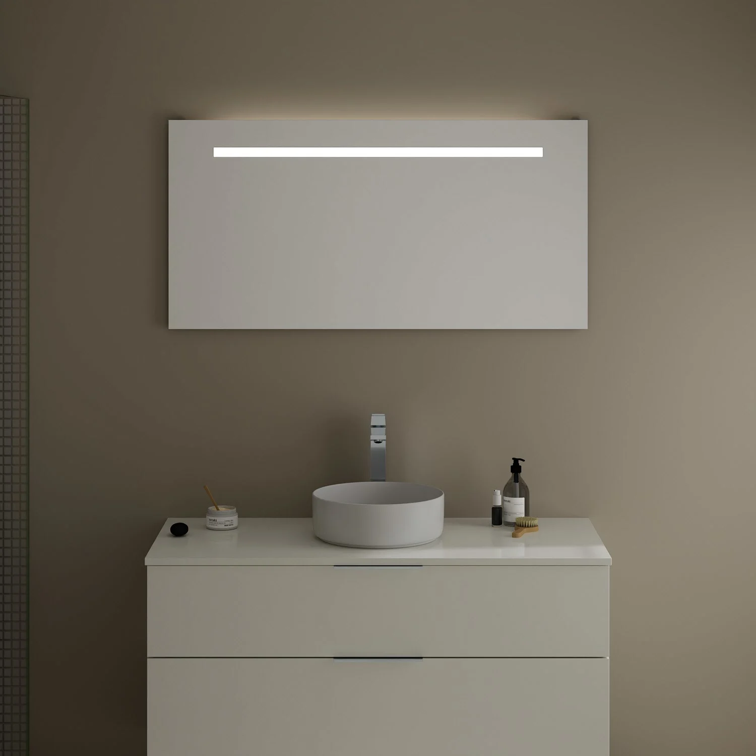 burgbad Eqio Badspiegel mit LED Beleuchtung in Chromoptik – 120 x 60 cm Bild 4