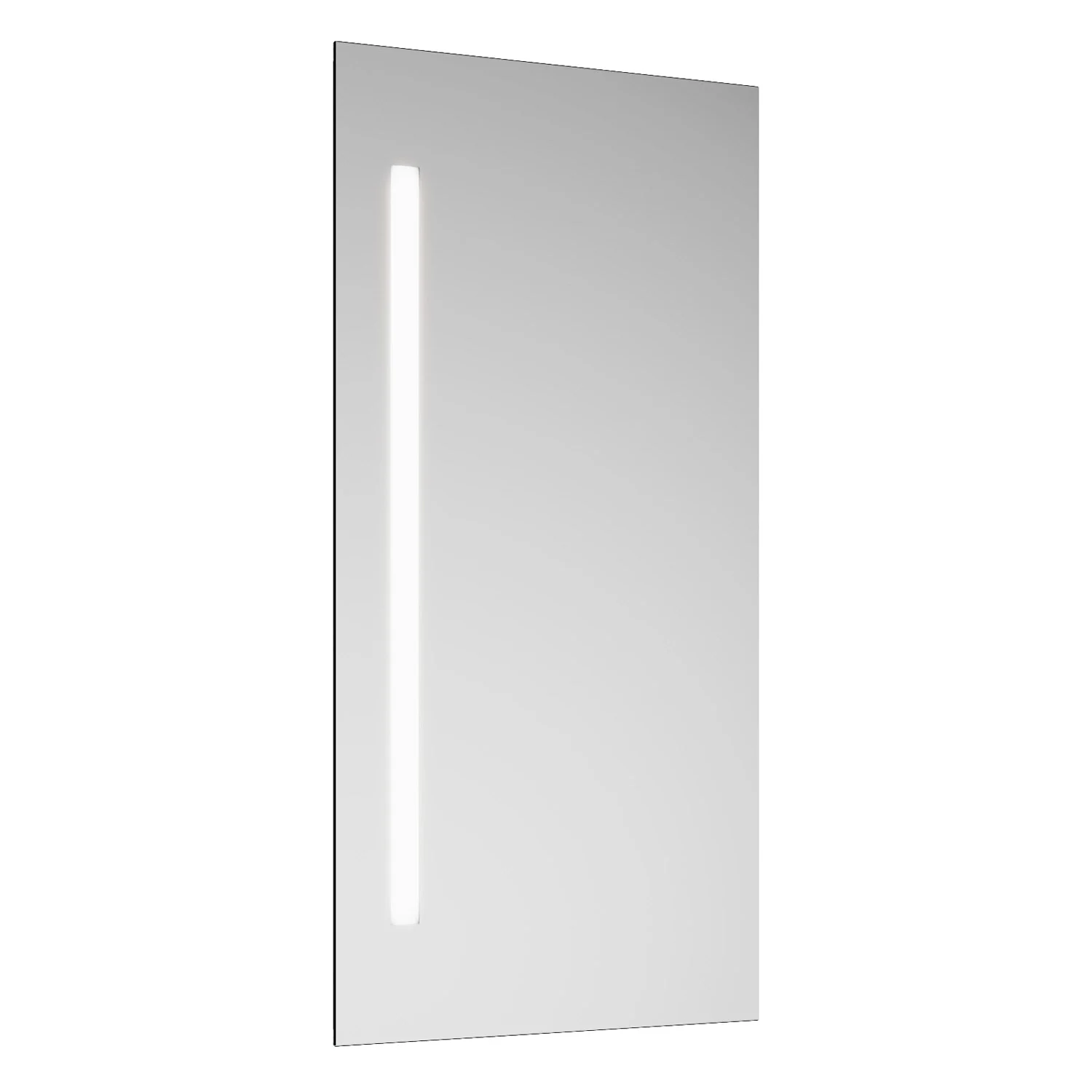 Pionowe lustro z paskiem LED, widok z boku, Burgbad