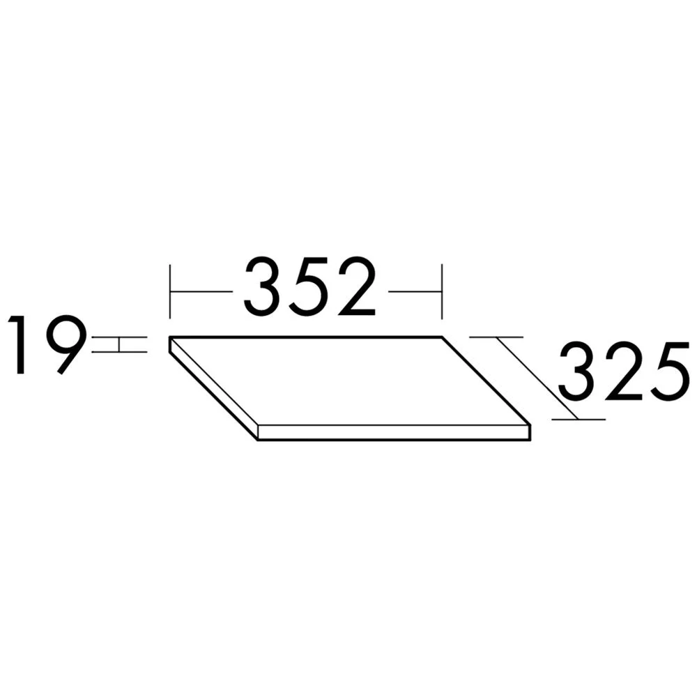 burgbad Eqio Abdeckplatte 35,2 x 32,5 x 1,9 cm Bild 3