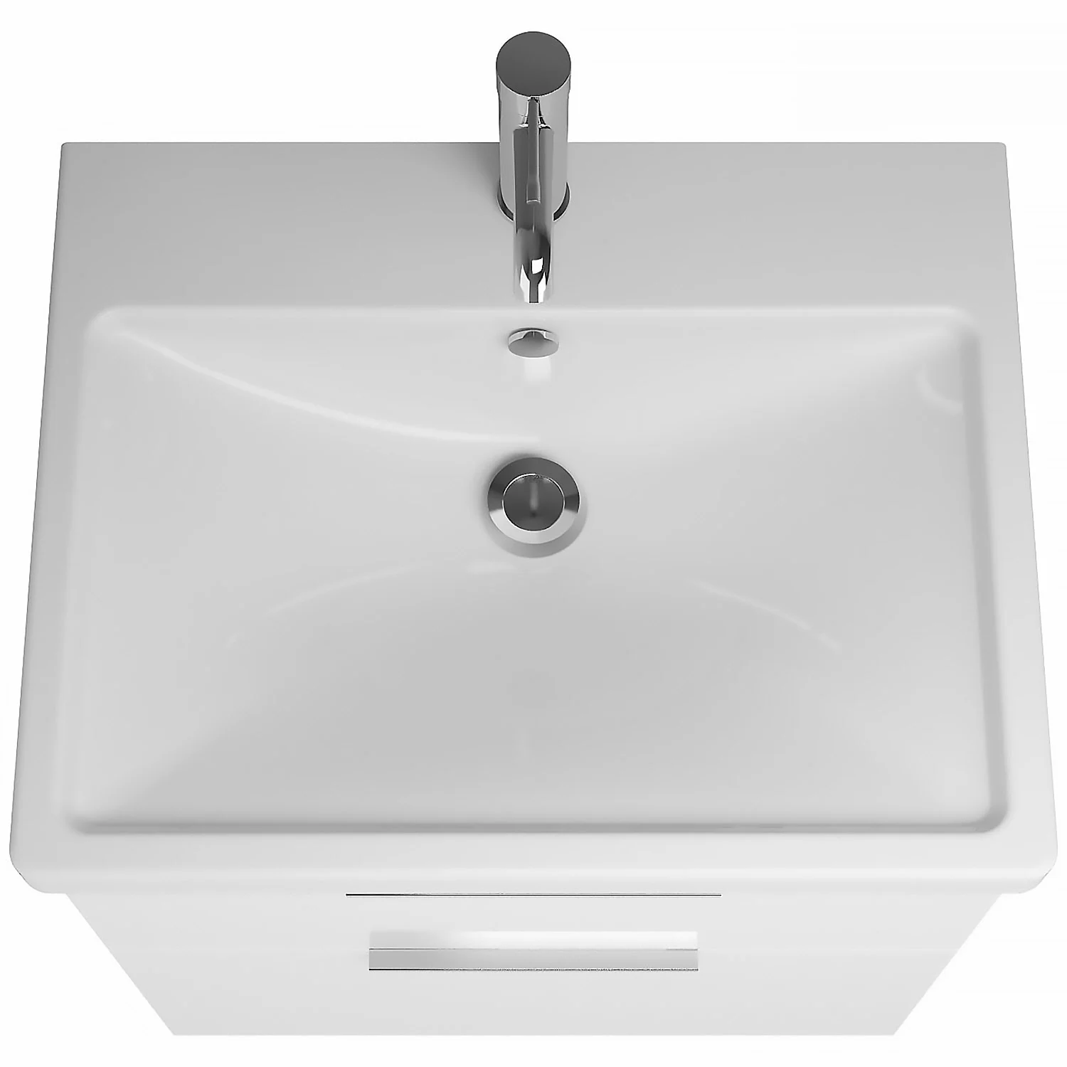 burgbad Eqio Waschtischkombination mit Keramik-Waschtisch, 63 cm, mit Griff G0146 Bild 3