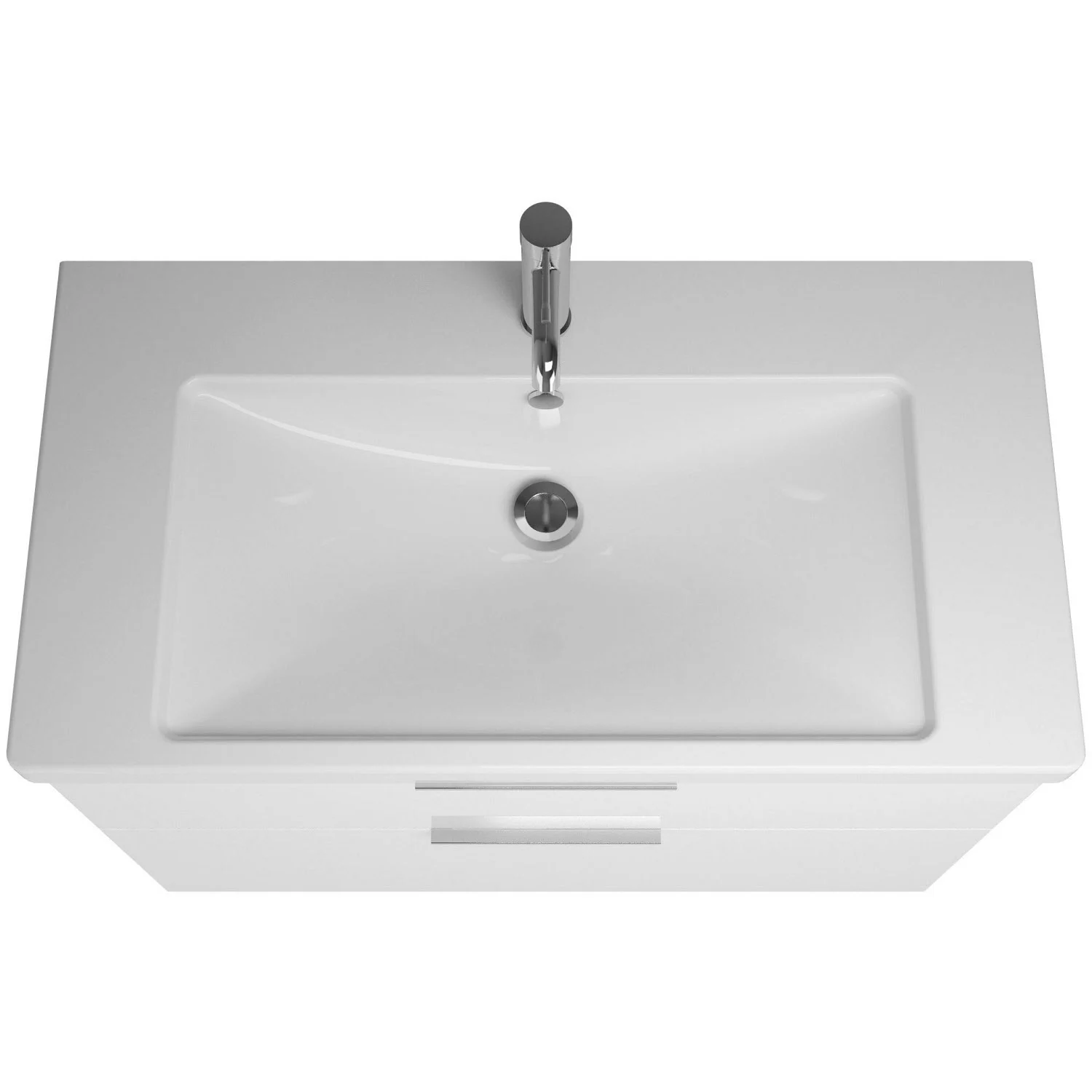 burgbad Eqio Waschtischkombination mit Keramik-Waschtisch mit LED-Beleuchtung, 93 cm, mit Griff G0146 Bild 3