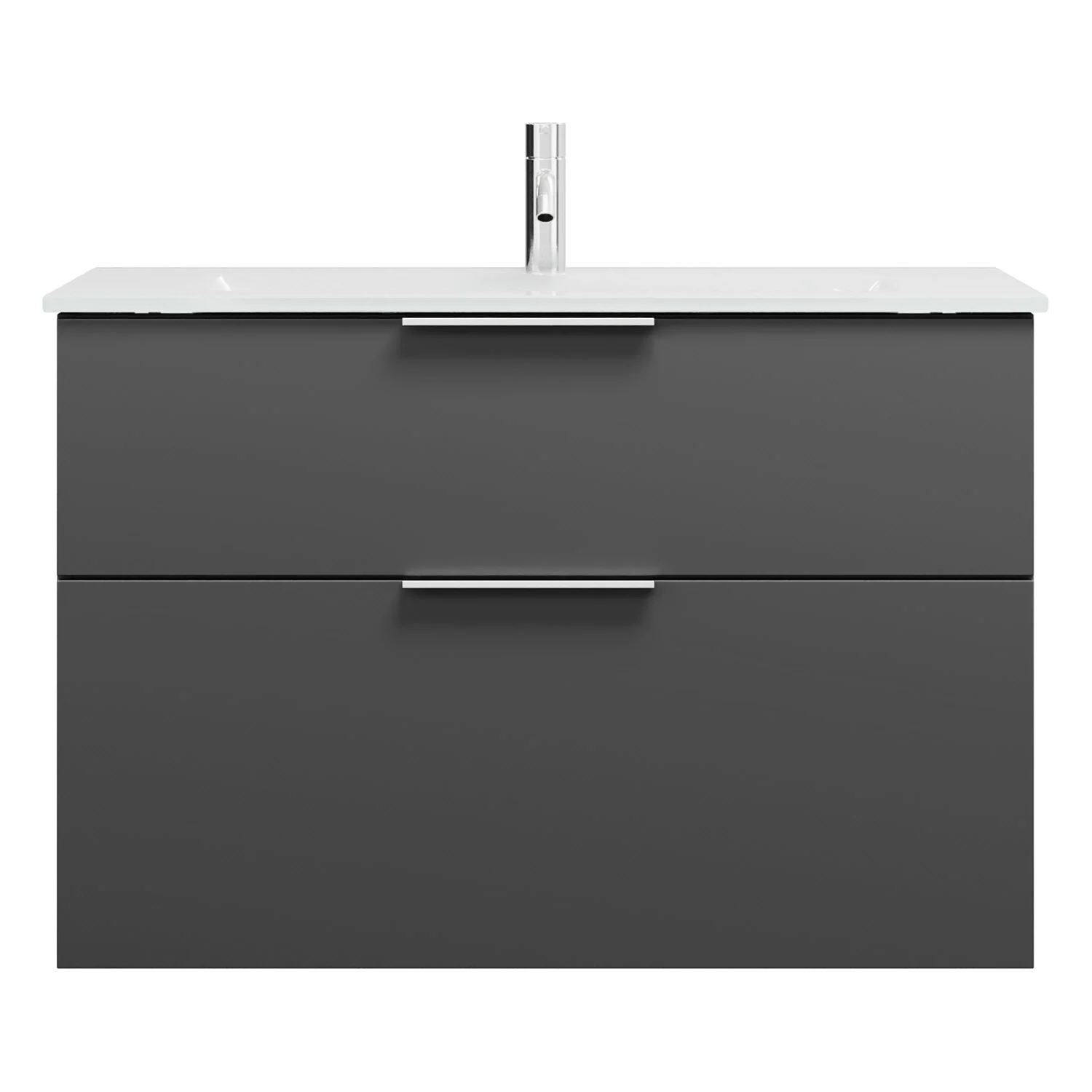 burgbad Eqio Waschtischkombination mit Glaswaschtisch 92 cm, mit Griff G0146 Bild 3