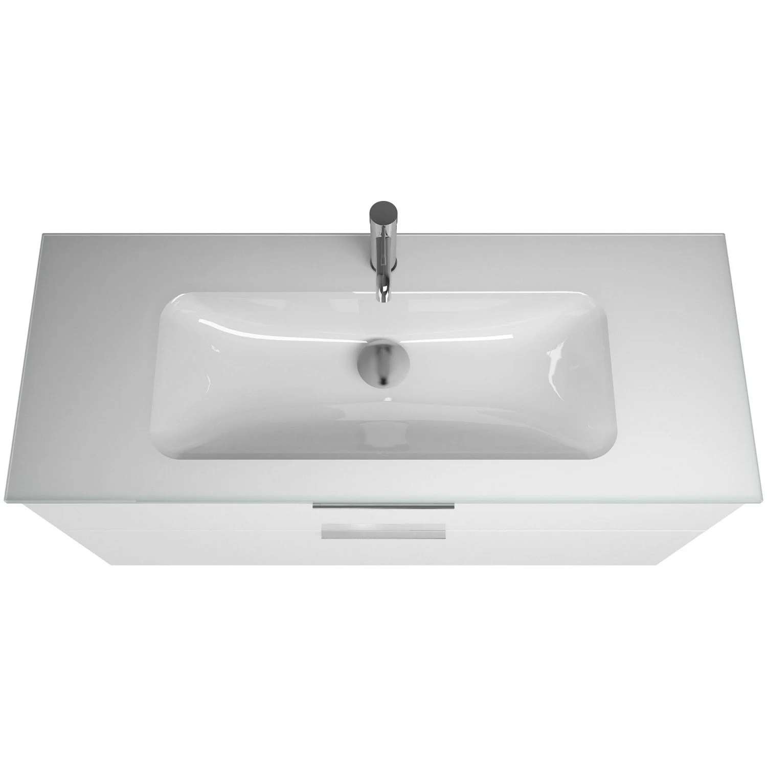 burgbad Eqio Waschtischkombination mit Glaswaschtisch 122 cm, mit Griff G0146 Bild 3