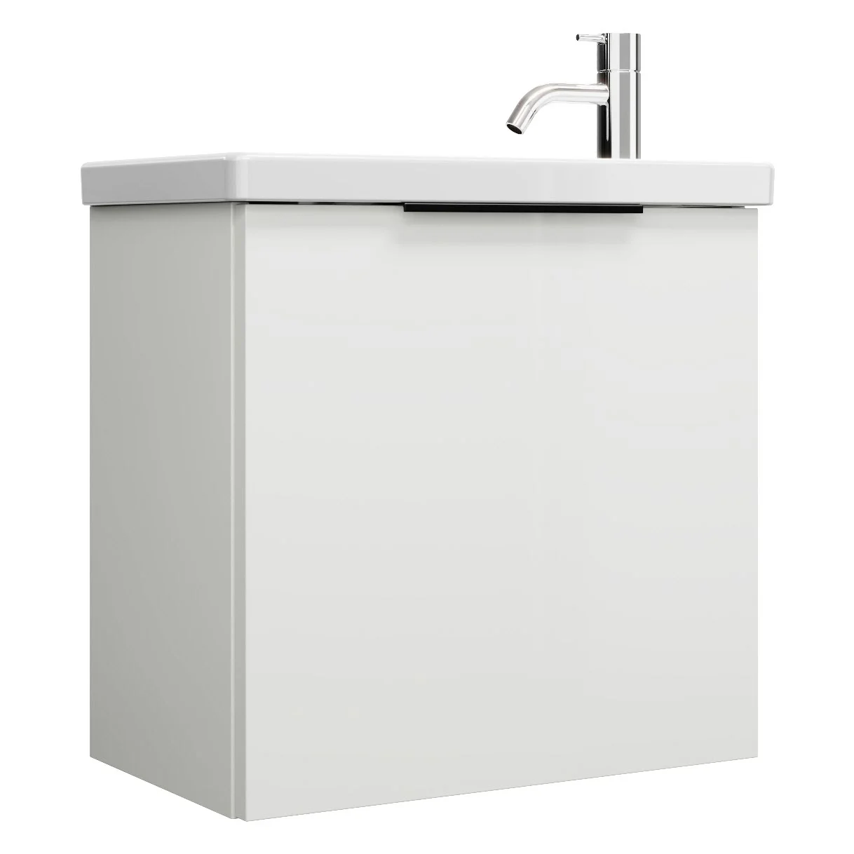 burgbad Eqio Waschtischkombination mit Keramik-Waschtisch, 53 cm, mit Griff G0200 Bild 2