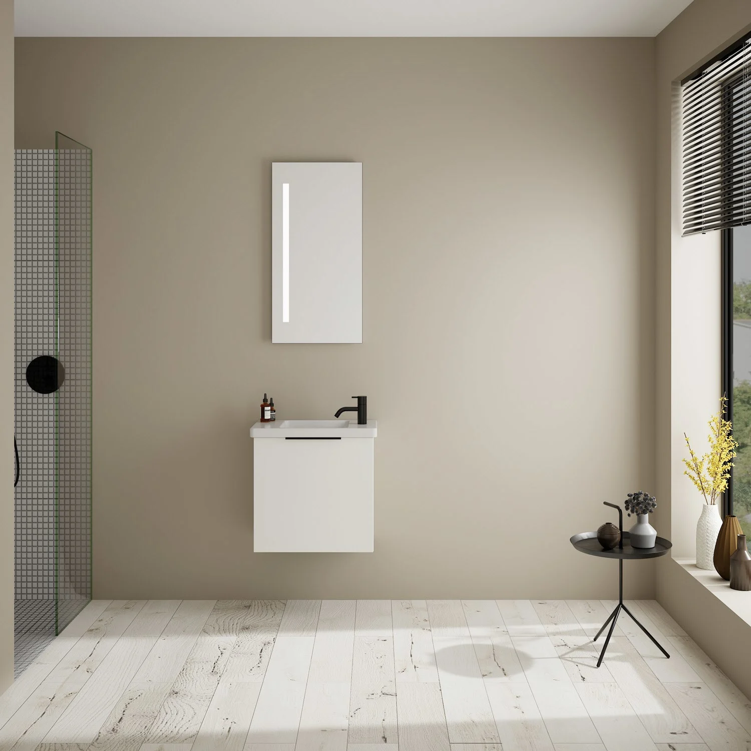 burgbad Eqio Waschtischkombination mit Keramik-Waschtisch, 53 cm, mit Griff G0200 Bild 10