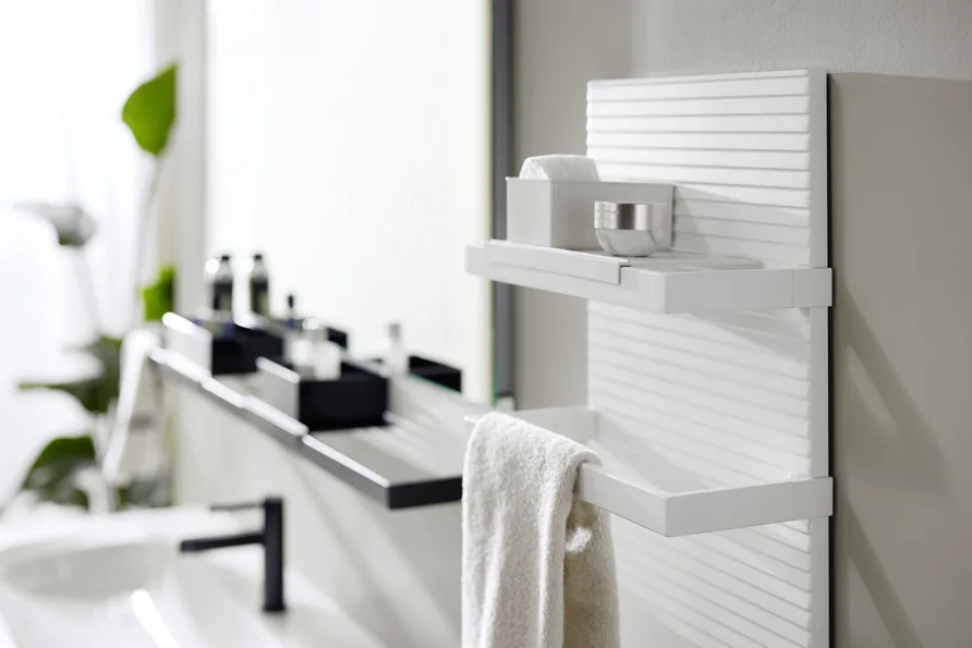 burgbad Fiumo Wandpaneel 35 x 100 cm mit Zubehör in weiß Bild 3