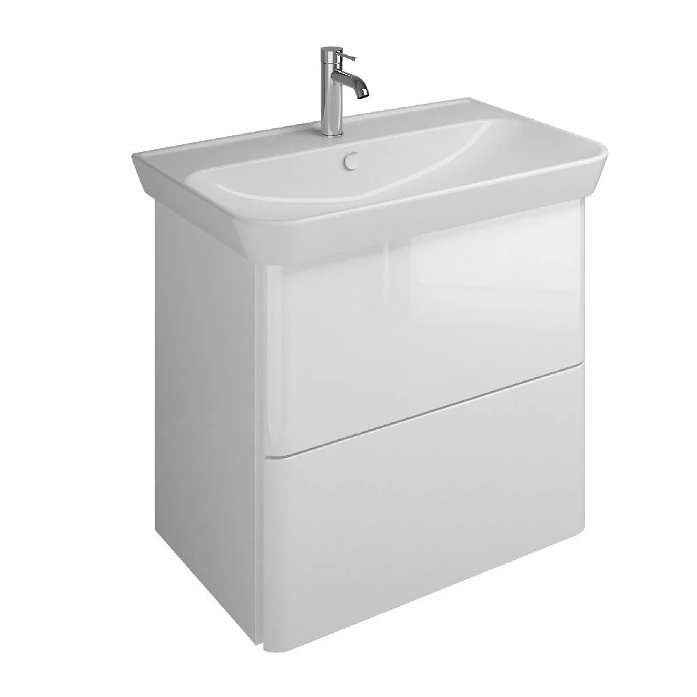 burgbad Iveo Waschtischkombination mit Keramik-Waschtisch 80 cm