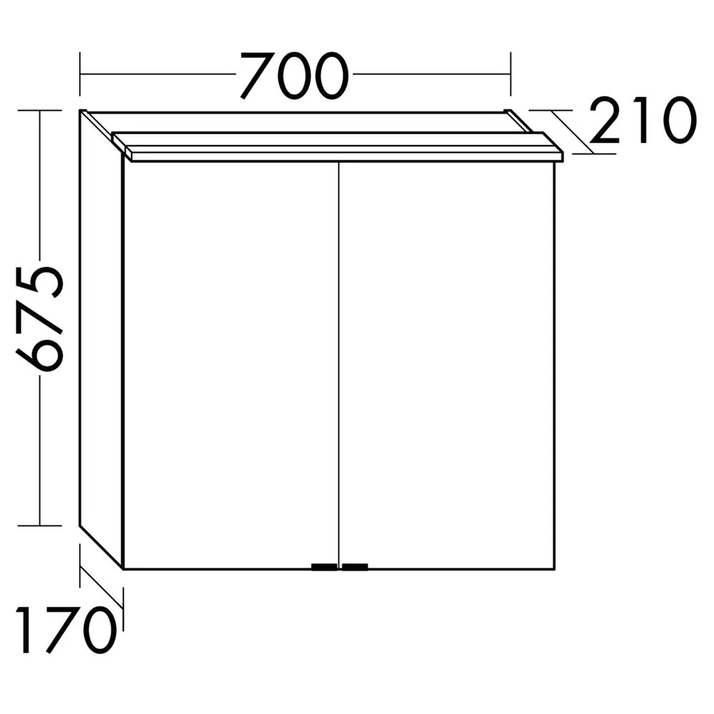 burgbad Junit Spiegelschrank mit LED-Aufsatzleuchte 70 cm Bild 2