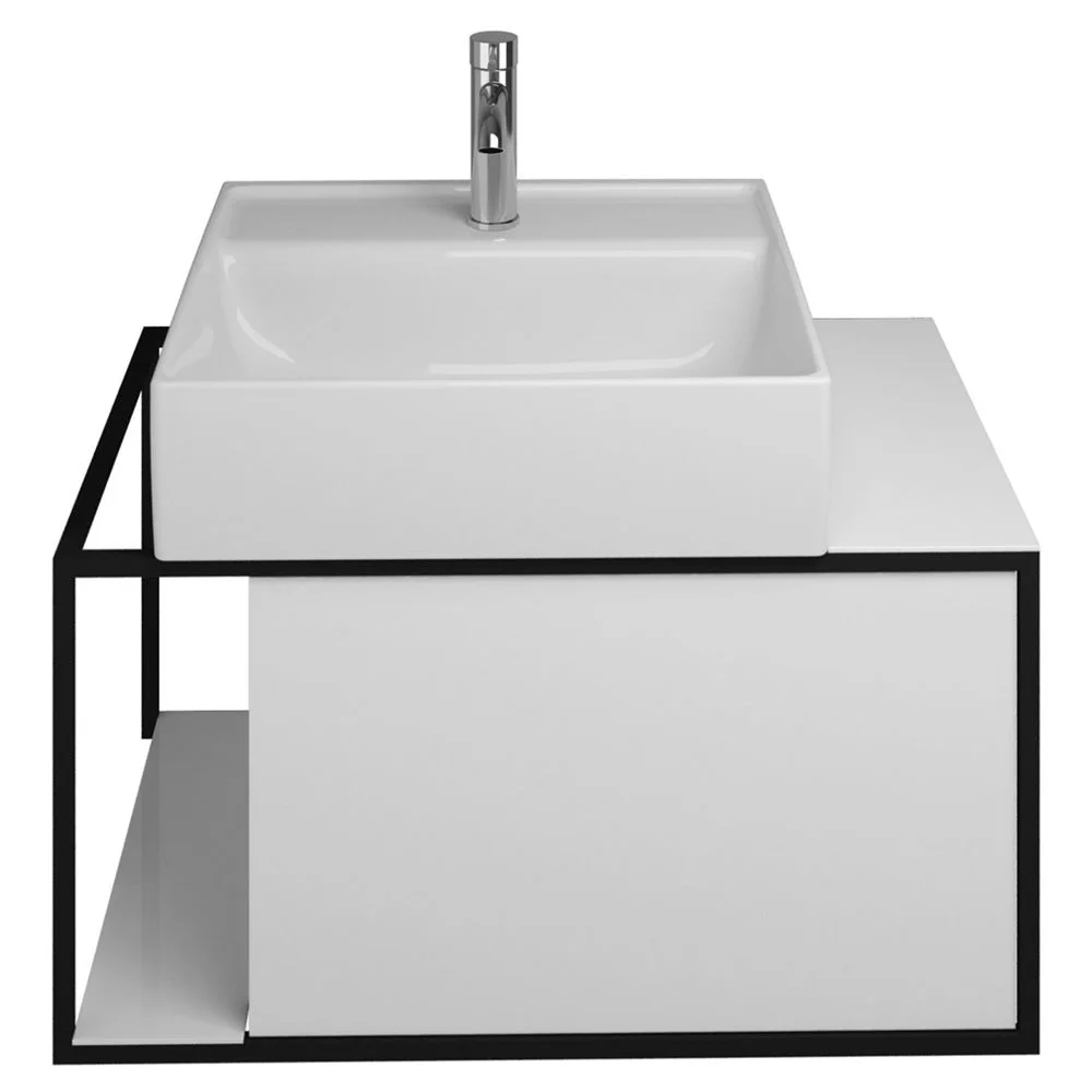 burgbad Junit Waschtischkombination mit Keramik-Waschtisch Links 76,5 cm Bild 2