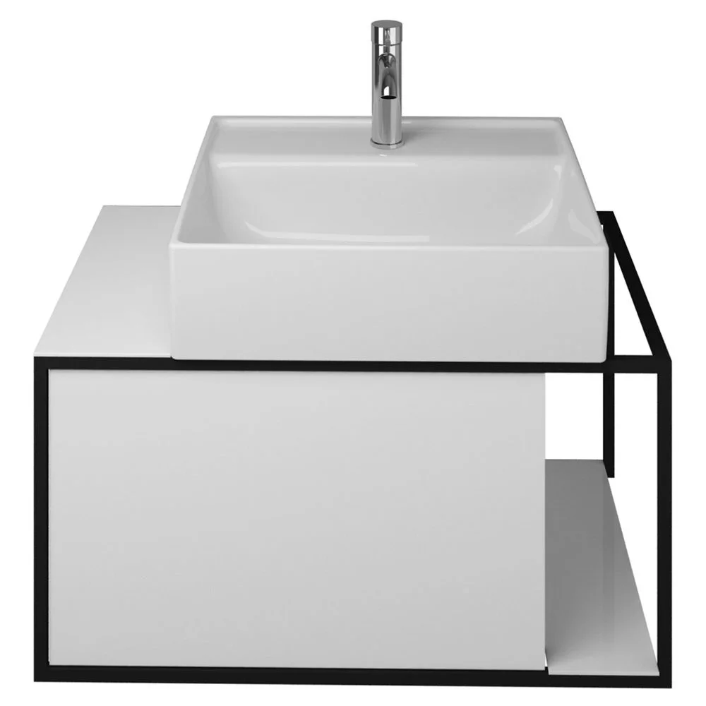 burgbad Junit Waschtischkombination mit Keramik-Waschtisch Rechts 76,5 cm Bild 2