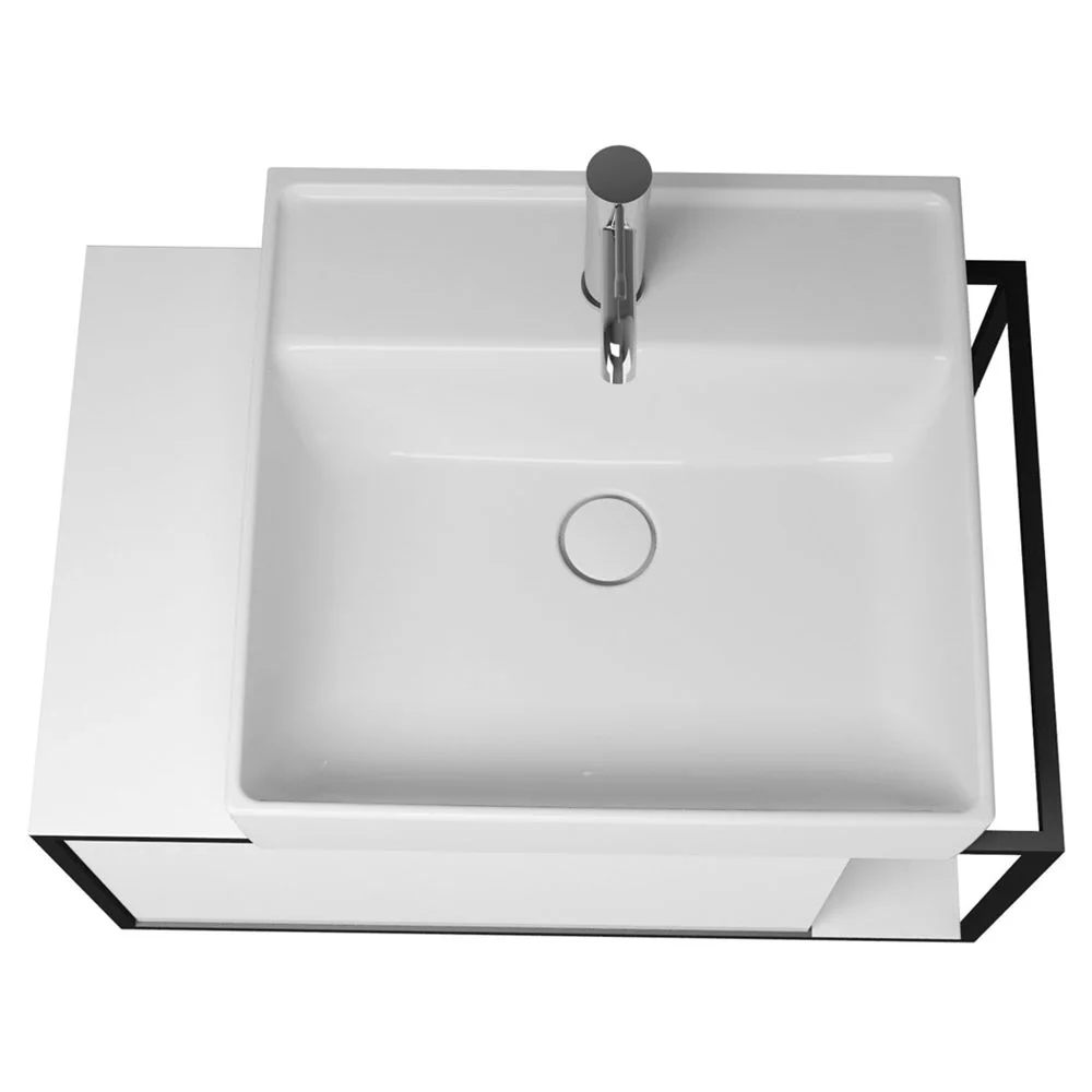 burgbad Junit Waschtischkombination mit Keramik-Waschtisch Rechts 76,5 cm Bild 3