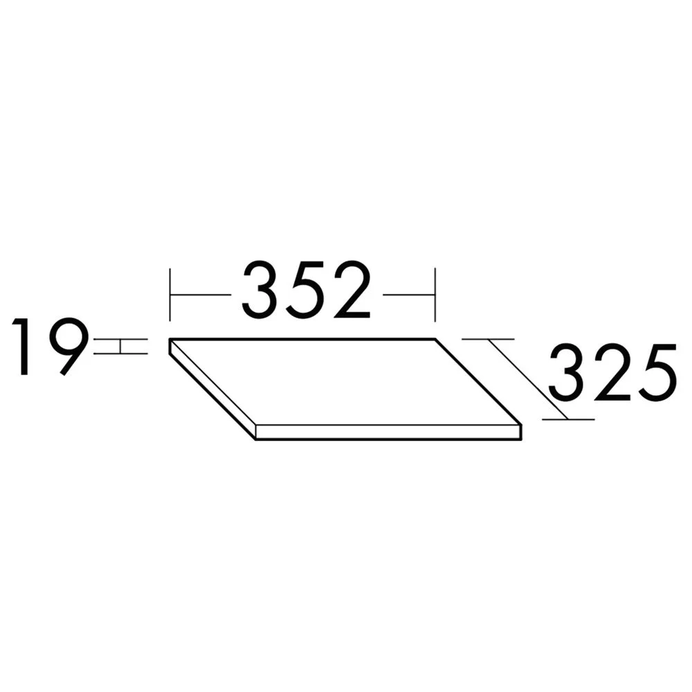 burgbad Junit Abdeckplatte 35,2 x 32,5 x 1,9 cm Bild 2