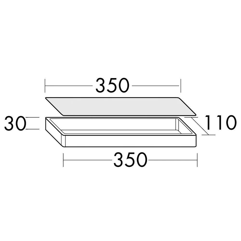 burgbad Wandablage inkl. Halterung 35 cm Bild 2