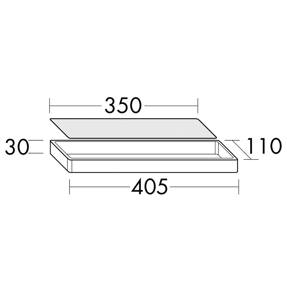 burgbad Wandablage inkl. Halterung 40,5 cm Bild 2