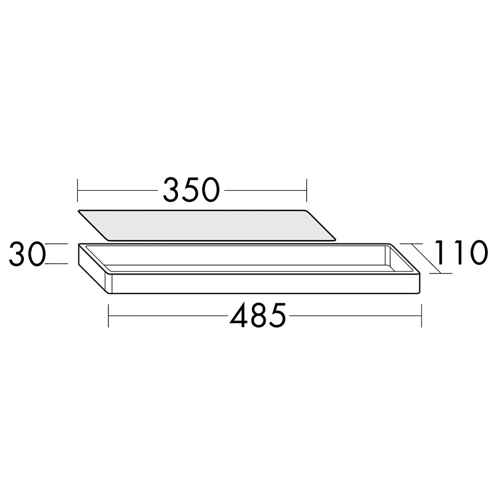 burgbad Wandablage inkl. Halterung 48,5 cm Bild 2