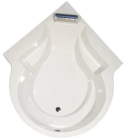 Caribia Santorin Long Eck-Badewanne 120 x 193 cm