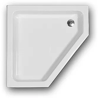 Caribia Corner 80 15 5-Eck-Duschwanne 80 x 80 cm links