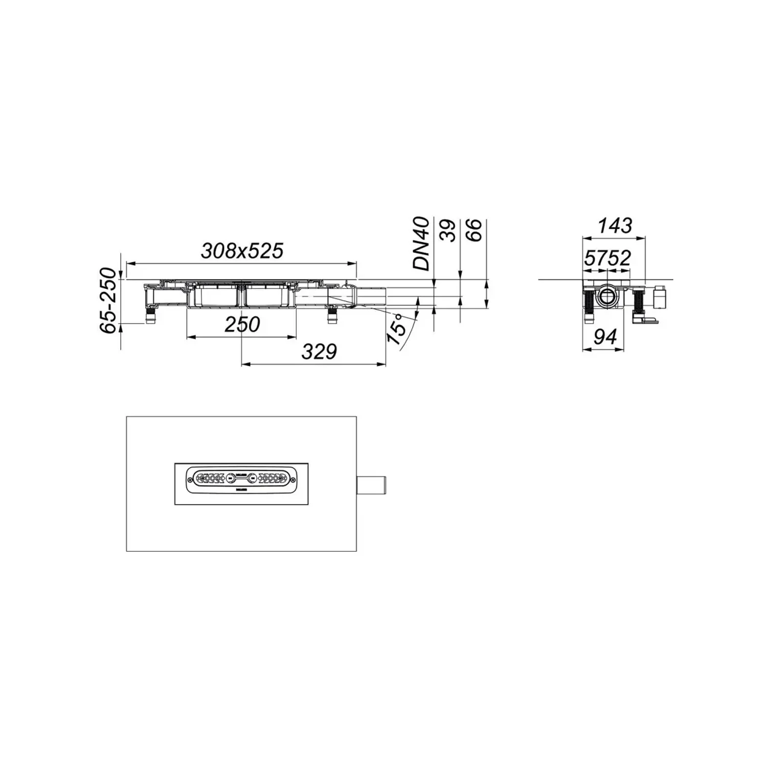 Dallmer DallFlex Plan Ablaufgehäuse DN 40 Bild 2
