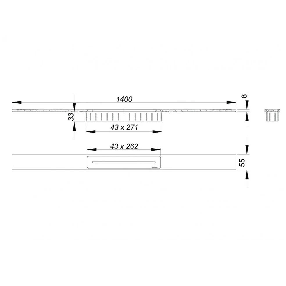 Dallmer Duschrinne CeraFloor Select 140 cm Bild 4