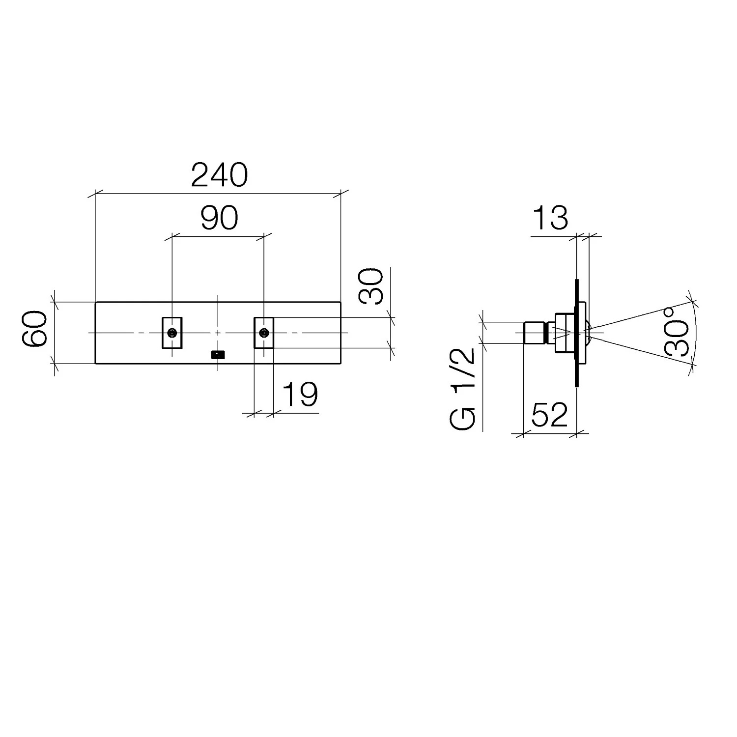 Dornbracht CL.1 Water FAN horizontal UP-Seitenbrause Bild 2