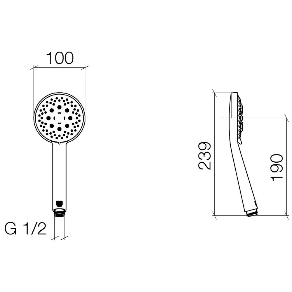 Dornbracht Handbrause Ø 10 cm, 3 Strahlarten Bild 2