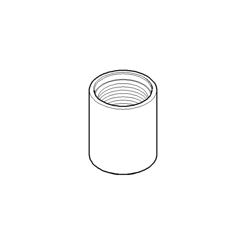 Rysunek techniczny cylindrycznego adaptera, Dornbracht