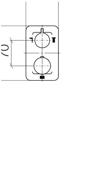 Rysunek techniczny zaworu termostatycznego, Dornbracht