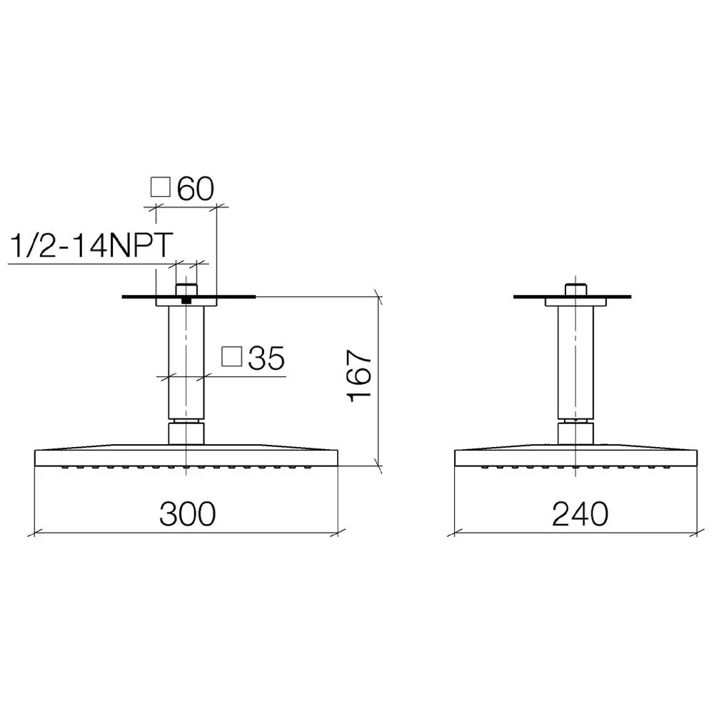 Dornbracht MEM Regenbrause mit Deckenanbindung Bild 3
