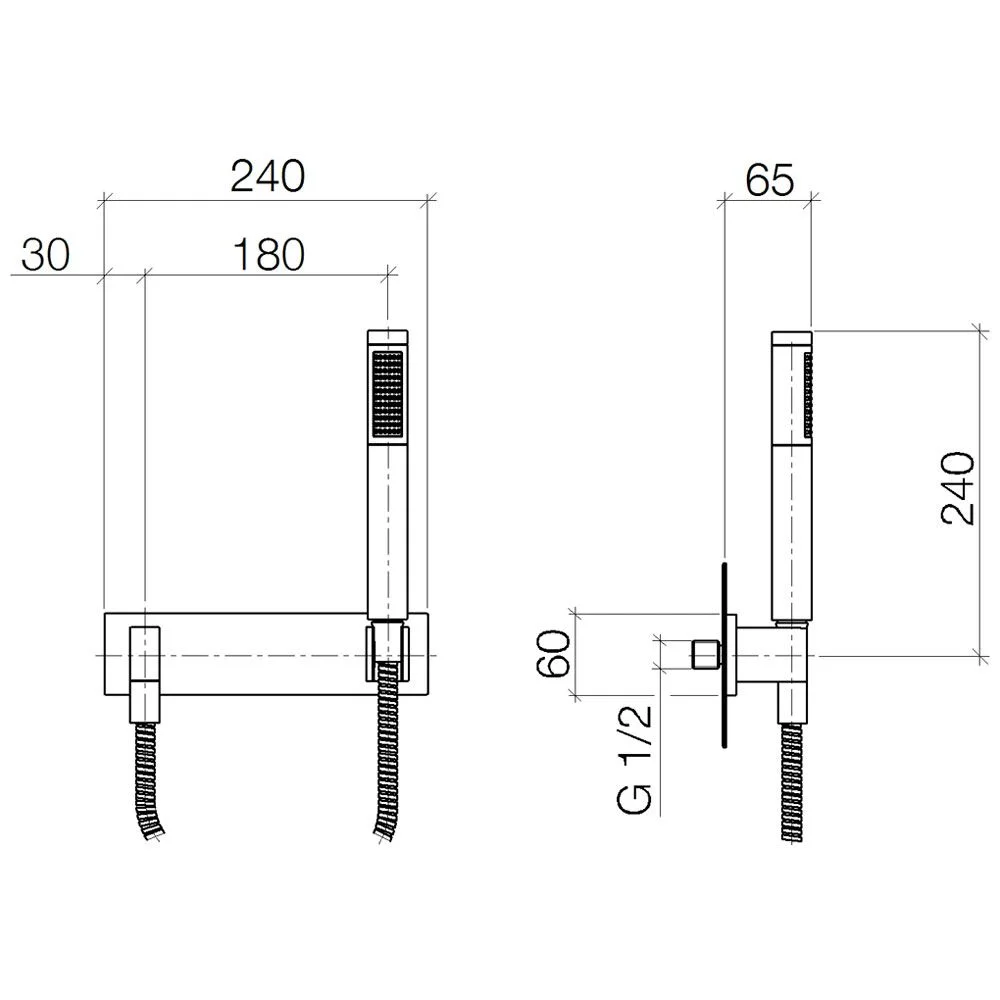 Dornbracht Symetrics Schlauchbrausegarnitur mit Abdeckplatte Bild 5