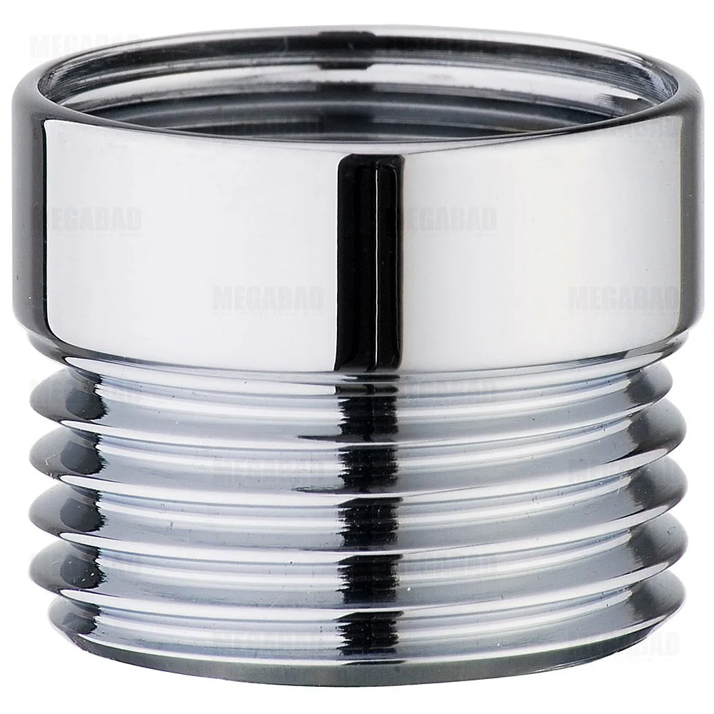 Chromowany adapter do wyjścia prysznicowego w widoku z przodu, Dornbracht
