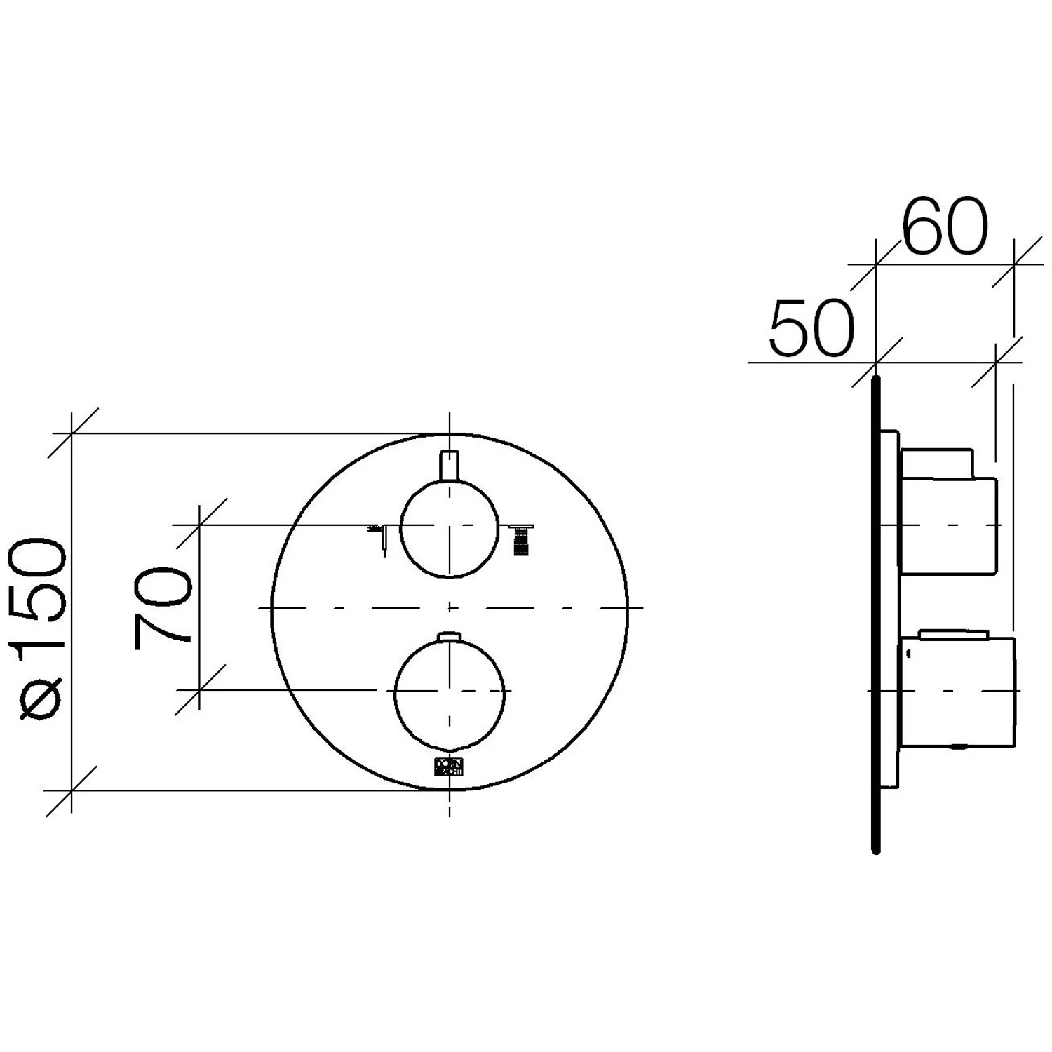 Dornbracht UP-Thermostat mit Zweiwege-Mengenregulierung Bild 2