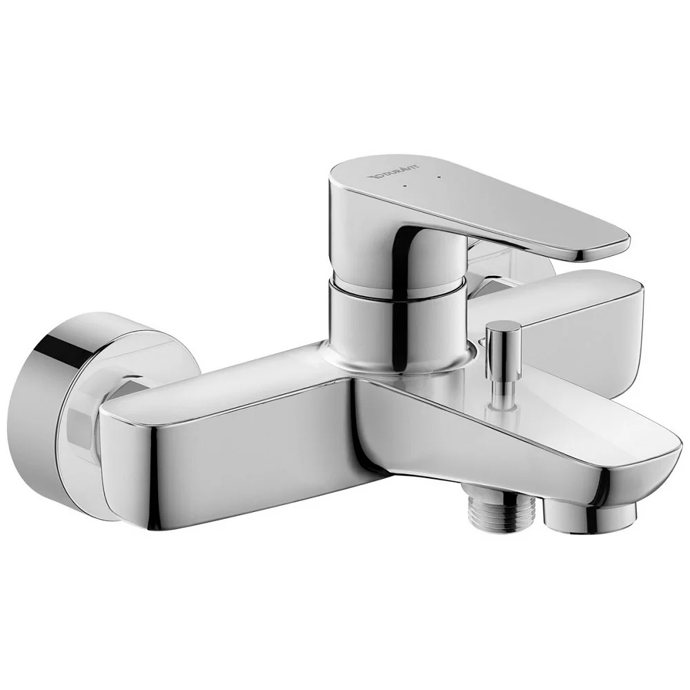 Chromowana bateria wannowa widok z boku, Duravit