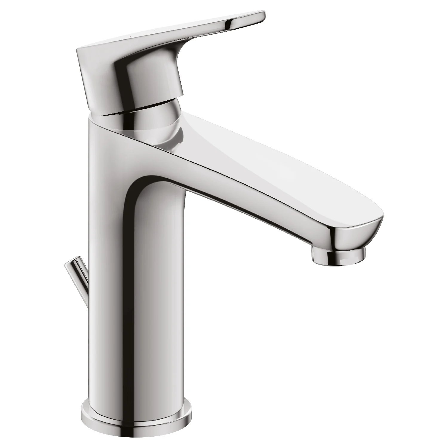 Chromowana bateria jednouchwytowa widok z boku, Duravit