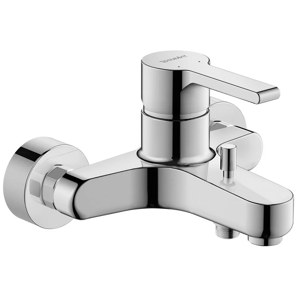 Chromowana bateria wannowa widok z boku, Duravit