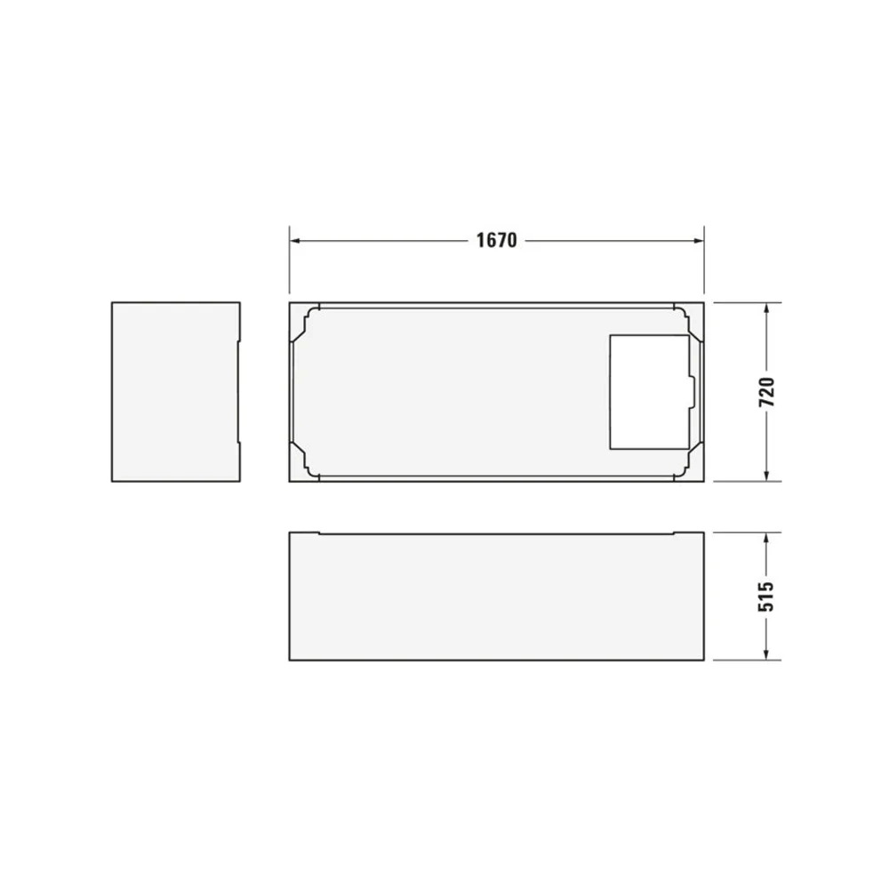 Duravit D-Code Wannenträger, fliesengerecht und wärmeisolierend Bild 2