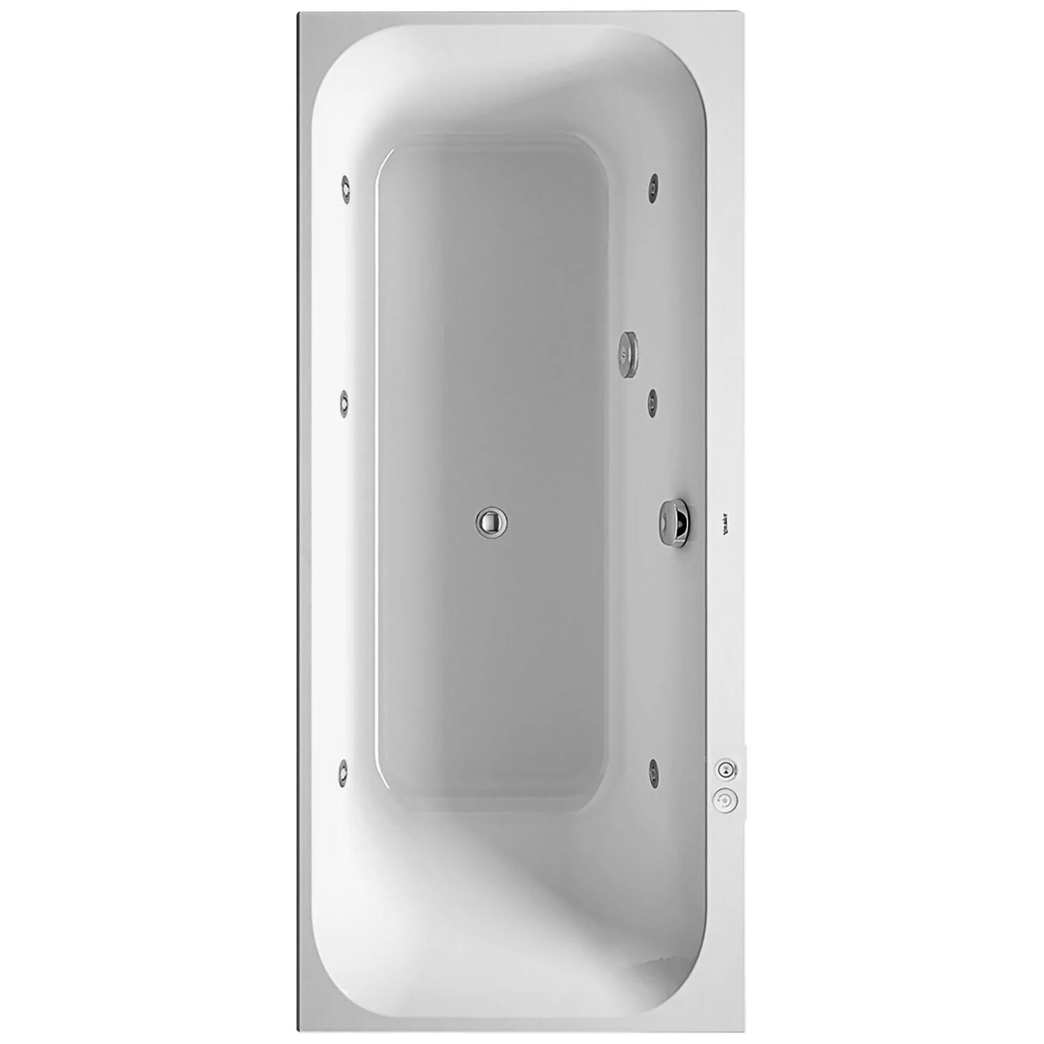 Biała wanna widok z góry, Duravit