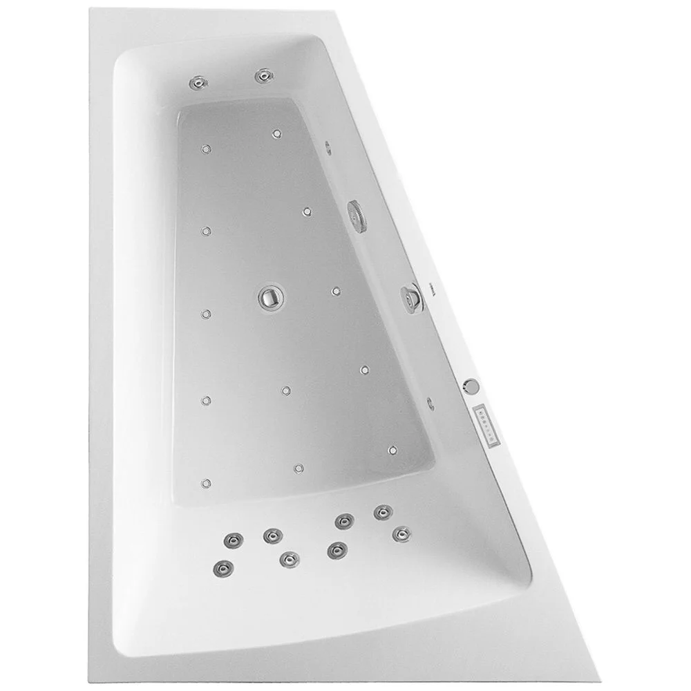 Biała wanna z hydromasażem widok z góry, Duravit