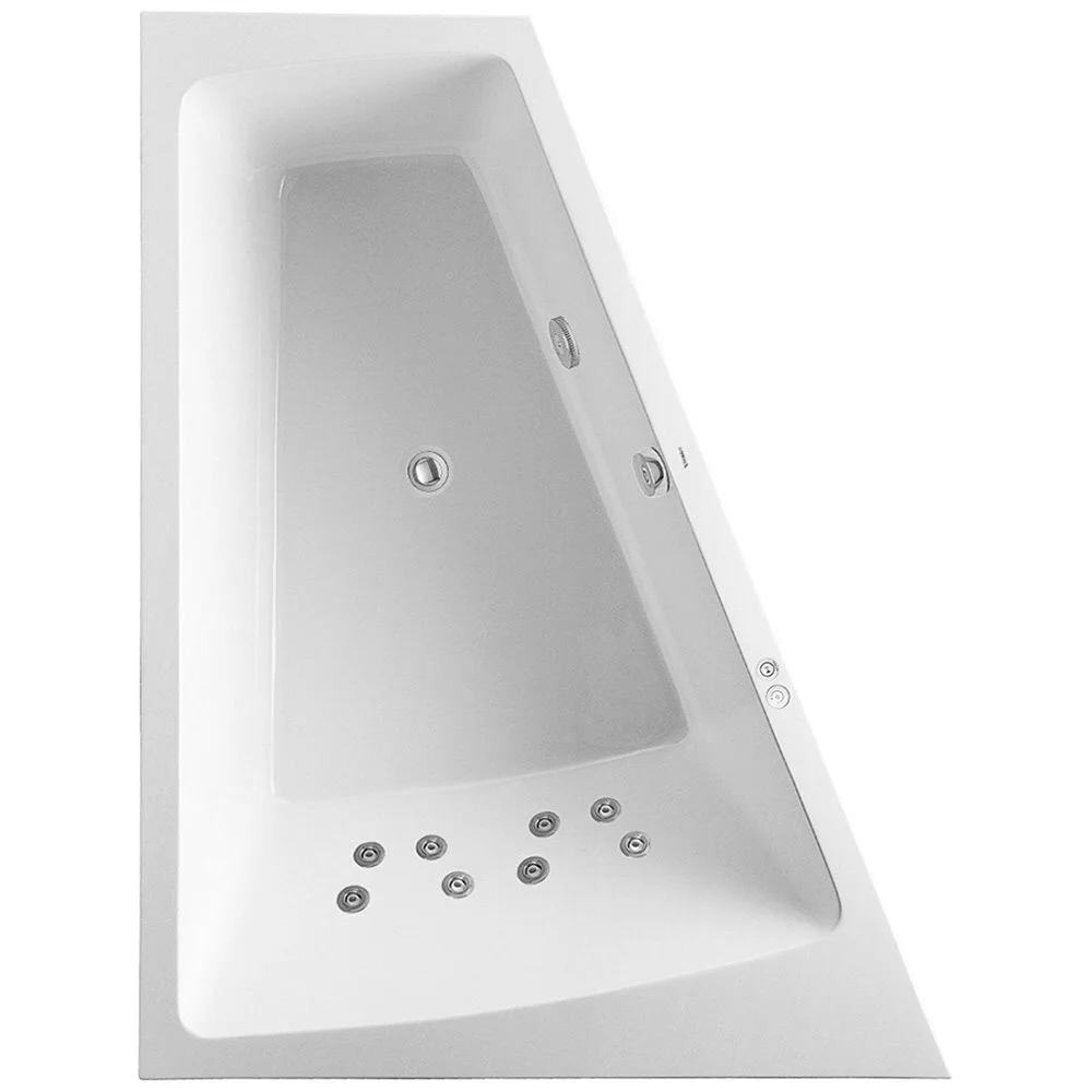 Biała wanna z hydromasażem widok z góry, Duravit