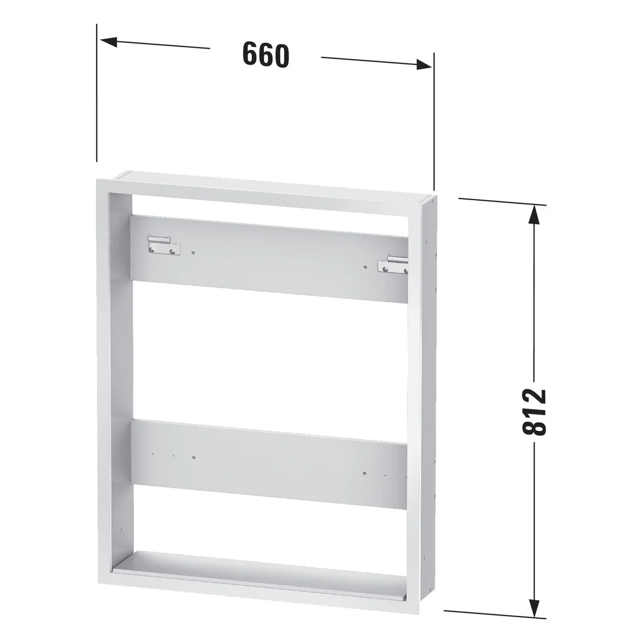 Duravit Licht & Spiegel Einbauset für LM Spiegelschränke "Good" und "Better" - Version, 66,1 x 81,2 cm Bild 2