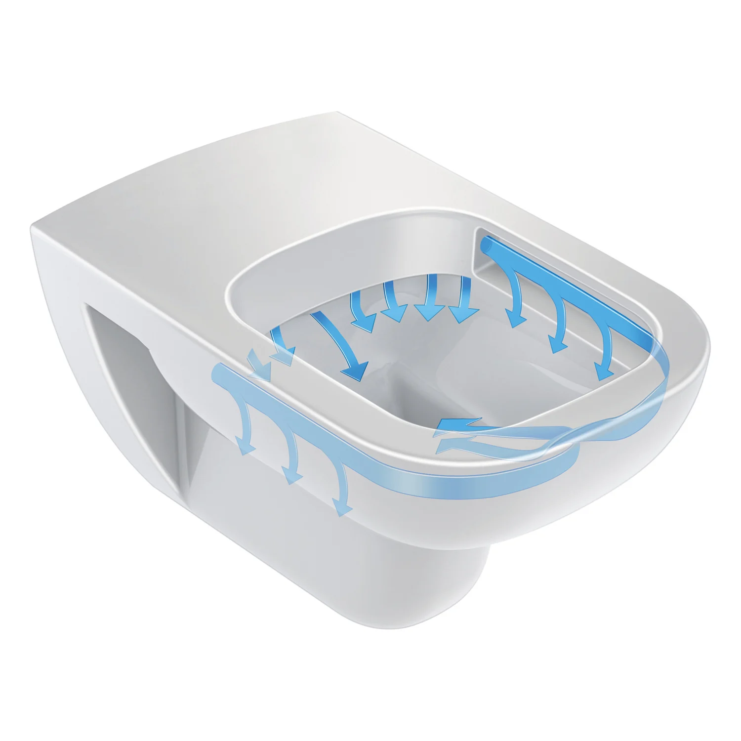 Diagram technologii spłukiwania toalety, Duravit