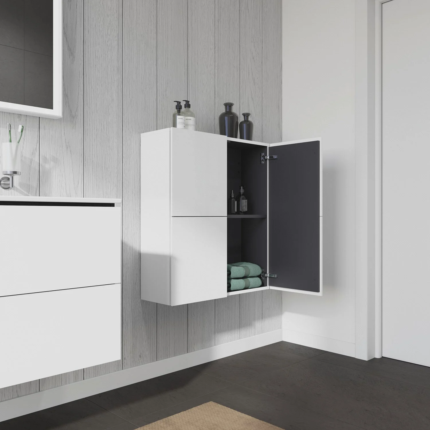 Duravit L-Cube Halbhochschrank 70 x 24,3 x 80 cm Bild 4