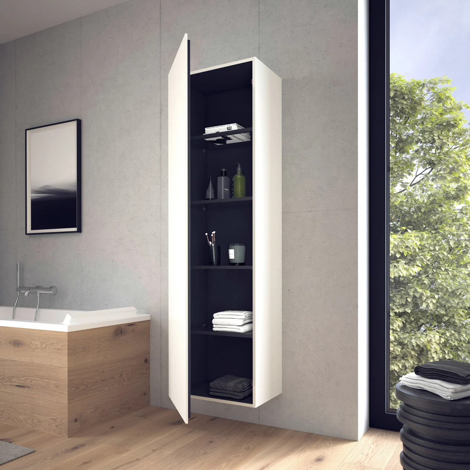 Duravit L-Cube Hochschrank 50 x 36,3 x 176 cm, Anschlag links Bild 8