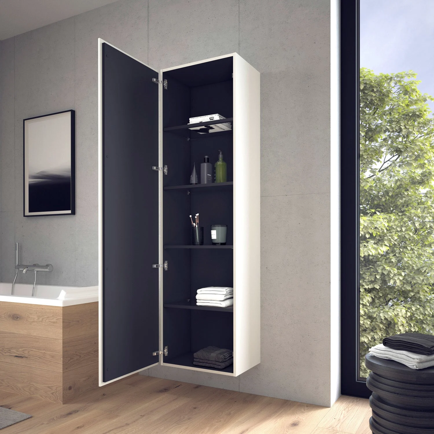 Duravit L-Cube Hochschrank 50 x 36,3 x 176 cm, Anschlag links Bild 9