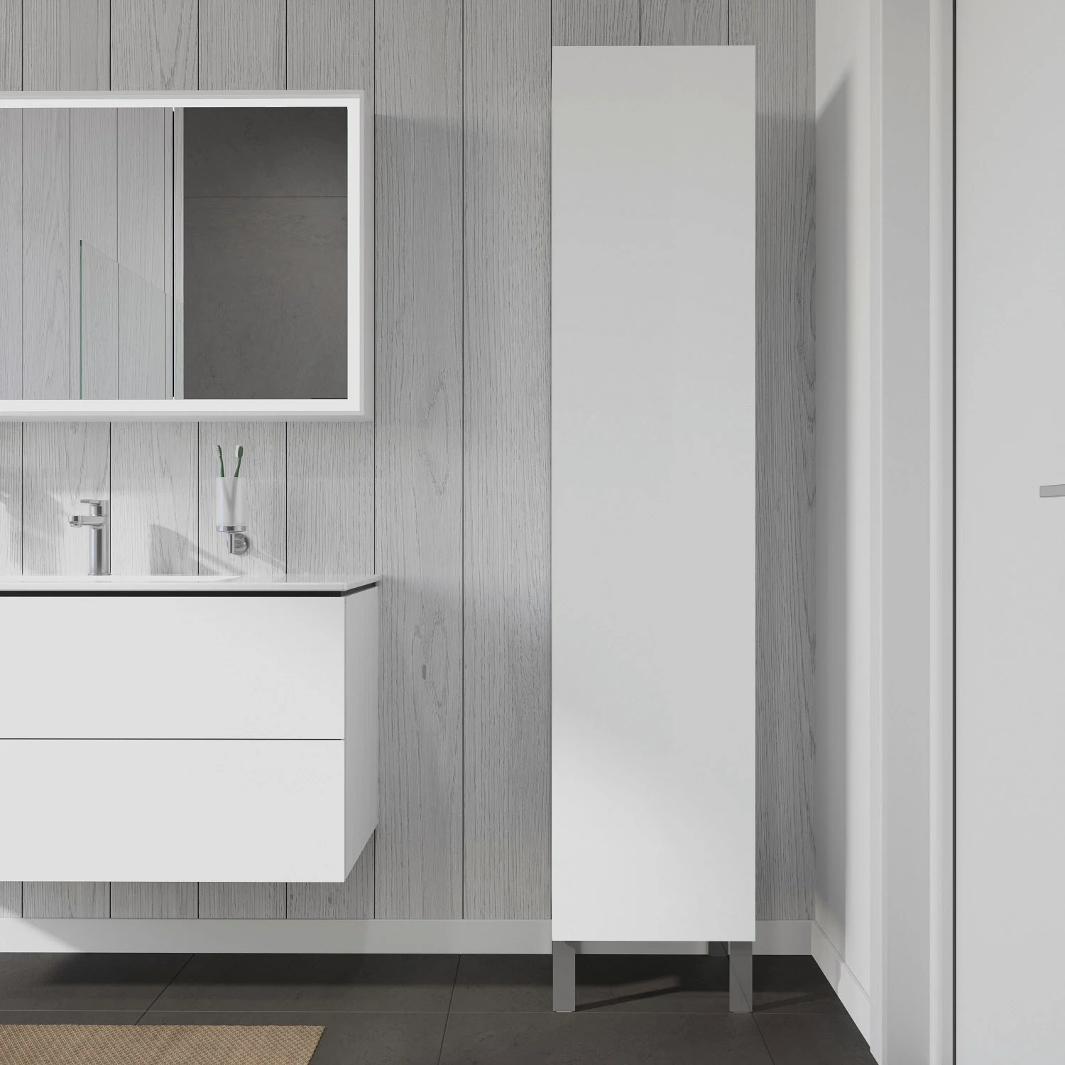 Zamknięta wysoka szafka w łazience, Duravit