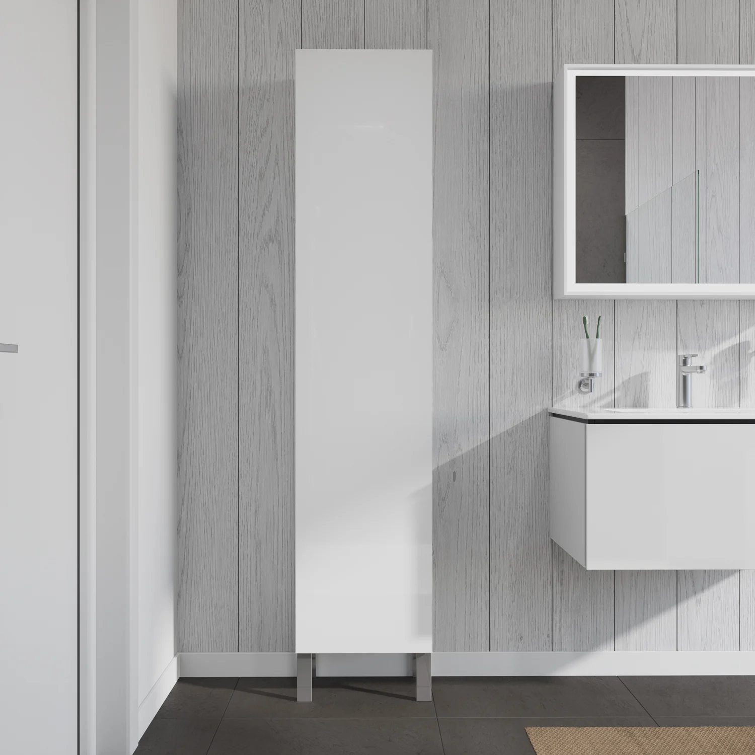 Duravit L-Cube Hochschrank 40 x 24,3 x 176 cm, Anschlag links Bild 10