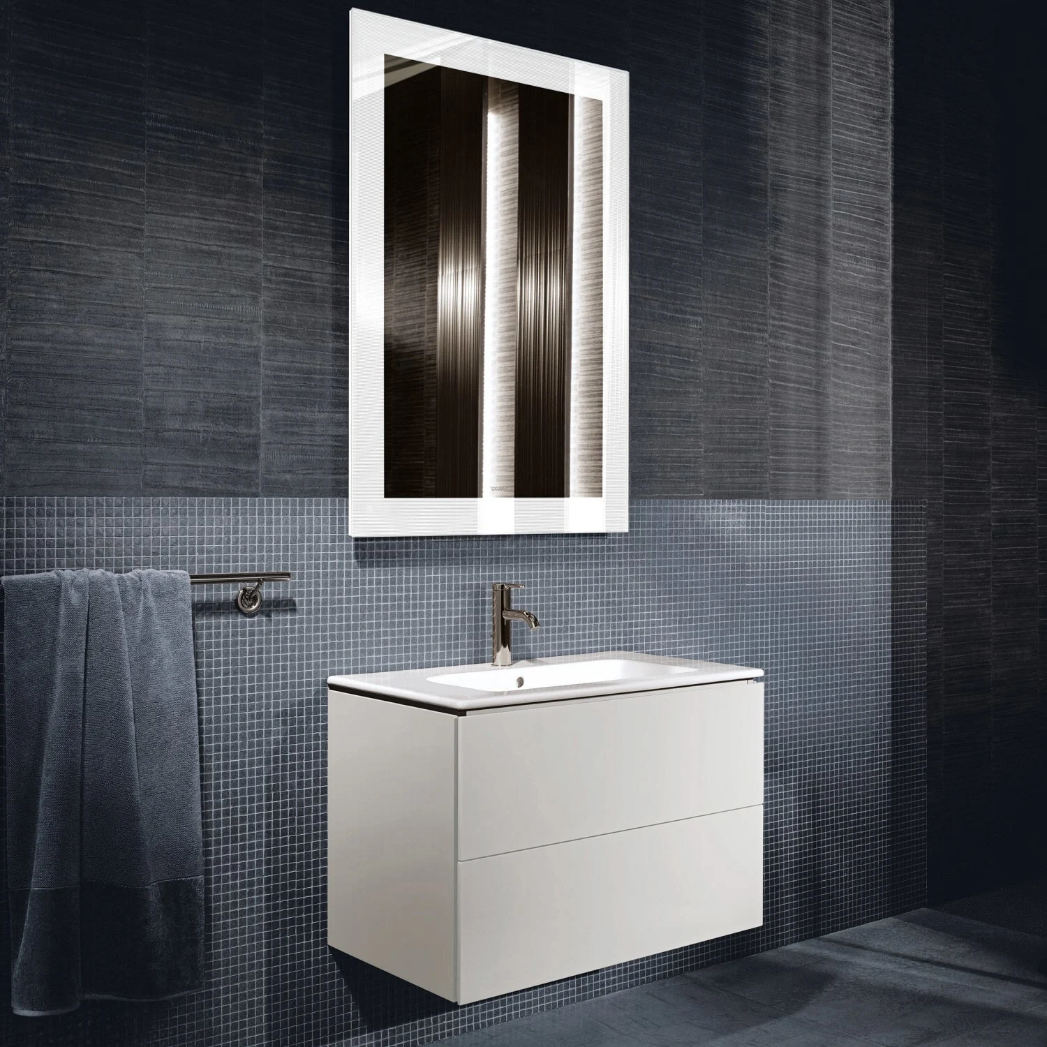 Duravit L-Cube Waschtischunterbau wandhängend mit 2 Auszügen, 82 x 48,1 cm Bild 9