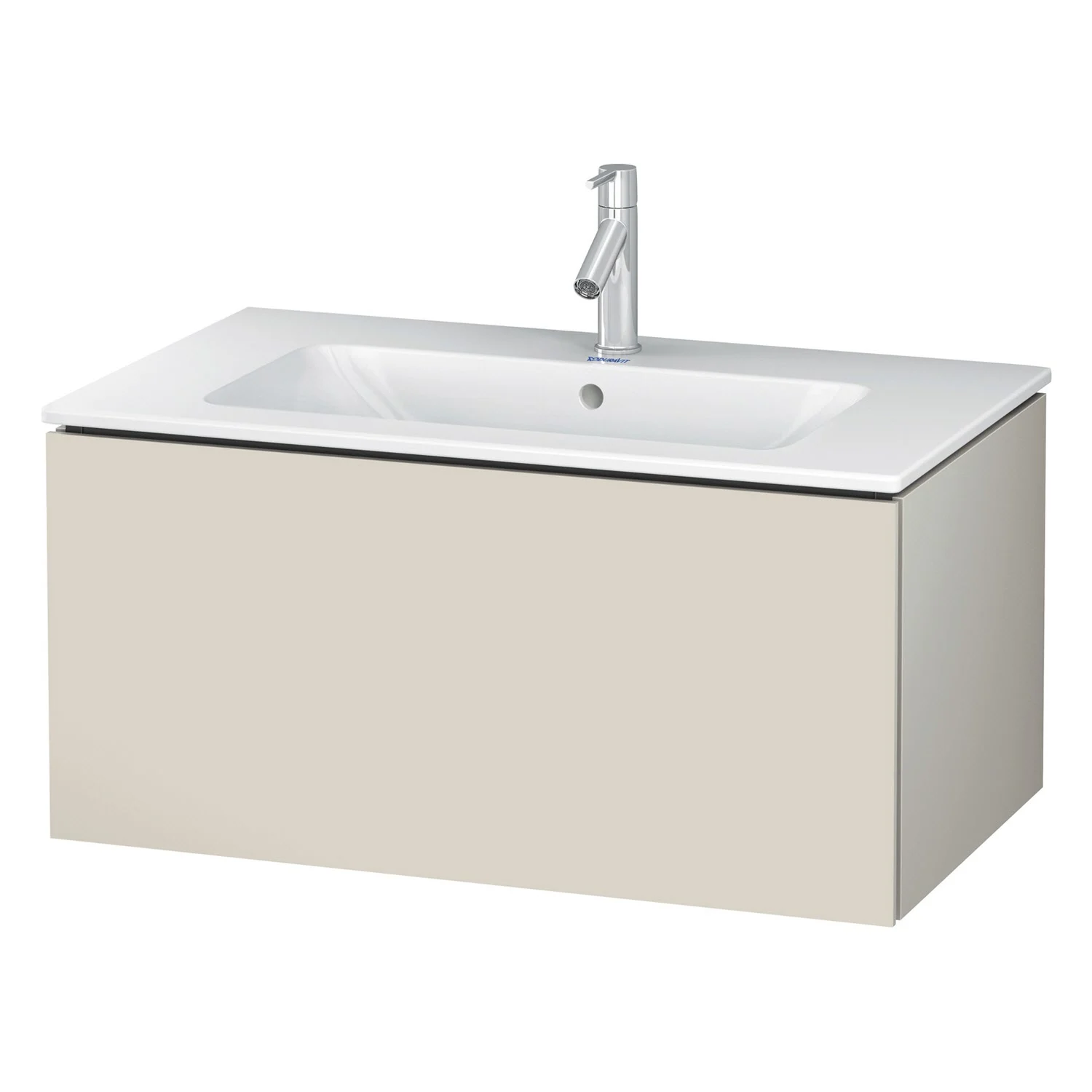 Duravit L-Cube Waschtischunterbau wandhängend mit 1 Auszug, 82 x 48,1 cm, Becken mittig Bild 2